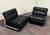 Exrtremely rare set of Amanta Armchairs by Mario Bellini for C&B Italia in original factory Black Leather designed Modular...