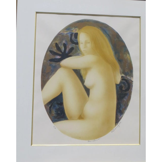 Original Lithographe EA (Epreuve d'Artiste ) Alain Bonnefoit’s trademark female nudes reflect both Western and Eastern art...