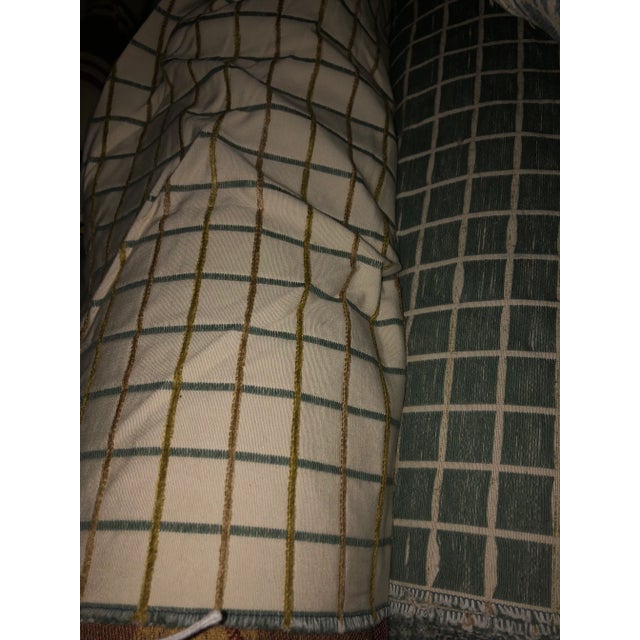 2000 - 2009 Cream & Green Check Fabric- By the Yard For Sale - Image 5 of 7