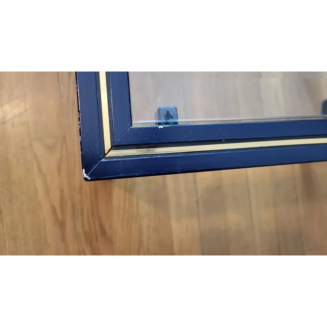 Pierre Vandel French Nesting Tables in Blue Lacquered Metal with Glass Tops by Pierre Vandel, 1970s, Set of 3 For Sale - Image 4 of 13