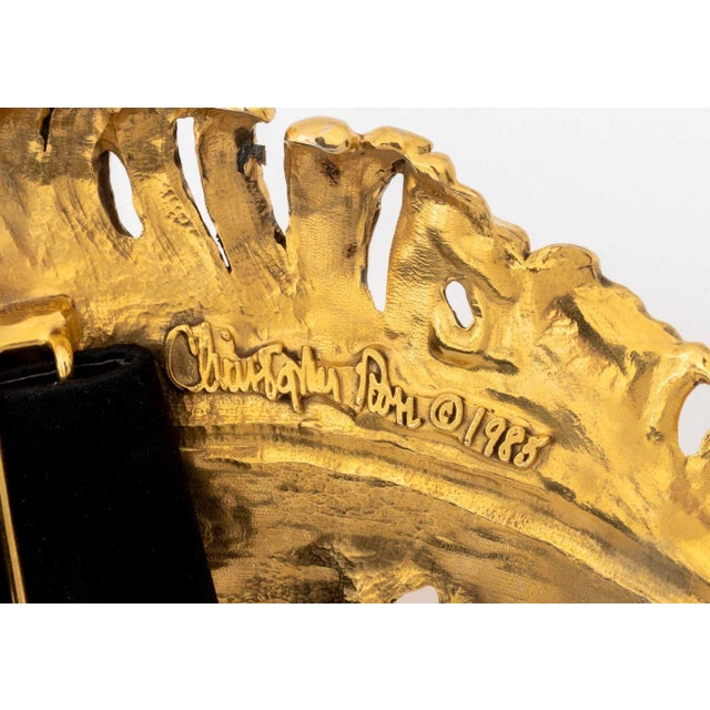 Christopher Ross Gold Plate Feather Belt, 1986 For Sale - Image 9 of 9