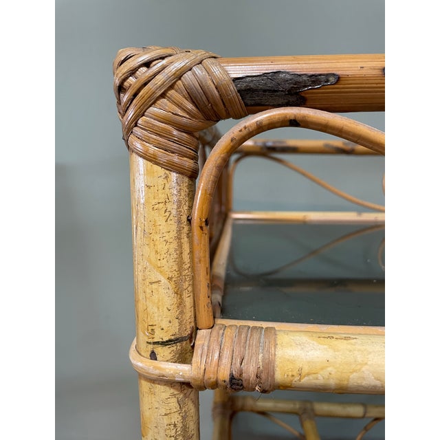 1960s 1960s Mid Century Bamboo Bar Car For Sale - Image 5 of 6