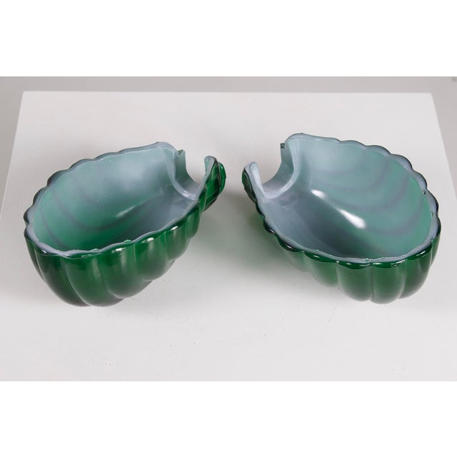 1970s Shell Wall Sconces in Glass and Brass, Italy, 1970s, Set of 2 For Sale - Image 5 of 7