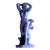 Mid 20th Century Arthur Percy Blue Figurine Woman Statue For Sale