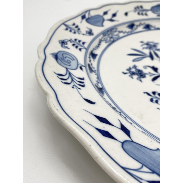 Antique Porcelain Plate with Onion Patterns from Meissen Teichert, 1890 For Sale - Image 10 of 15