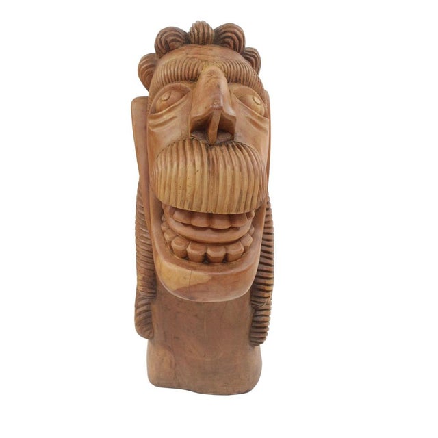 Brazilian Artist, Primitivist Boat Sculpture, 1980, Carranca Wood For Sale - Image 12 of 12