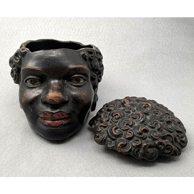 Late 19th Century Late 19th Century Victorian Tobacco Jar, African Female For Sale - Image 5 of 16