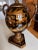 1990s Elegant Timeless Black and Gold Ornate Traditional Grecian Urn, 17" Tall For Sale - Image 4 of 10