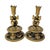 Late 19th Century Renaissance Revival Gilt and Patinated Metal Candlesticks, Pair For Sale - Image 4 of 13