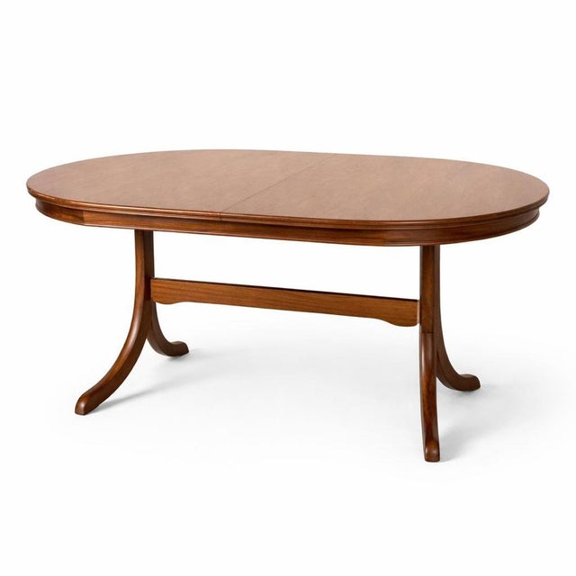 Mid-Century Teak S-Form Oval Extending Dining Table, 1960s For Sale - Image 10 of 10