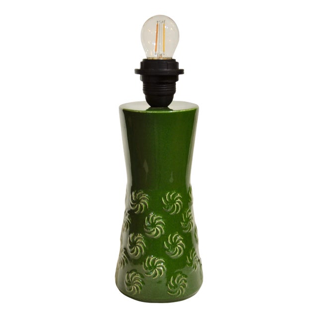 Dark Green Secle Lamp For Sale