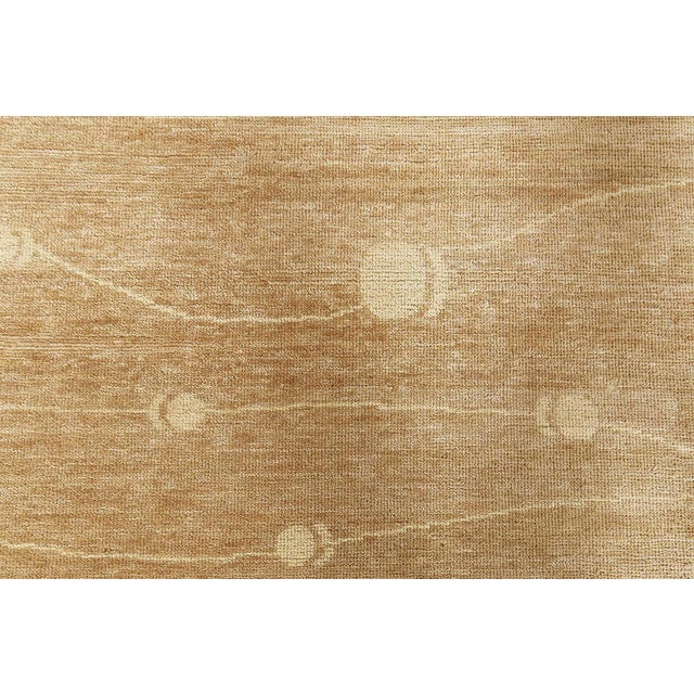 Modern Art Nouveau-Inspired Abstract Tan With Beige Rug "Vinedrift" For Sale - Image 4 of 9