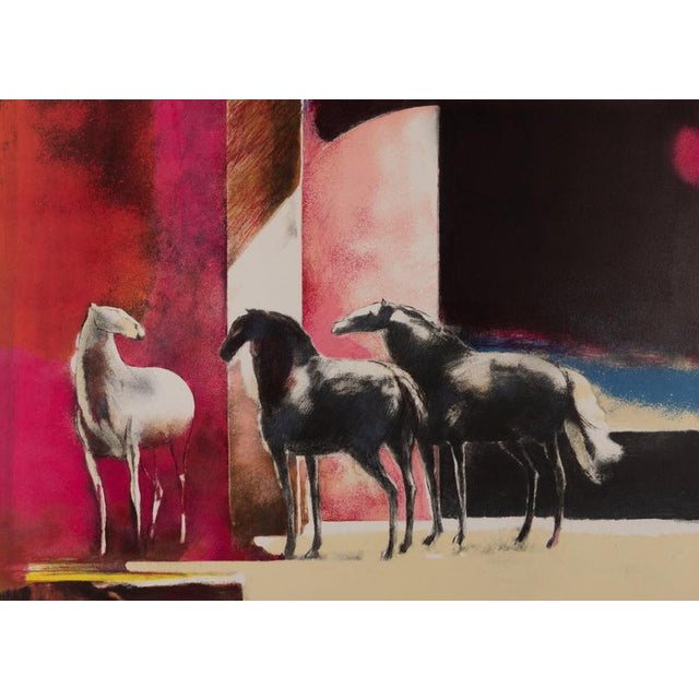 Modern Paul Guiramand, Horses, Lithograph For Sale - Image 3 of 6