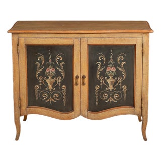 Handcrafted Italian Hand-Painted Two-Door Sideboard For Sale