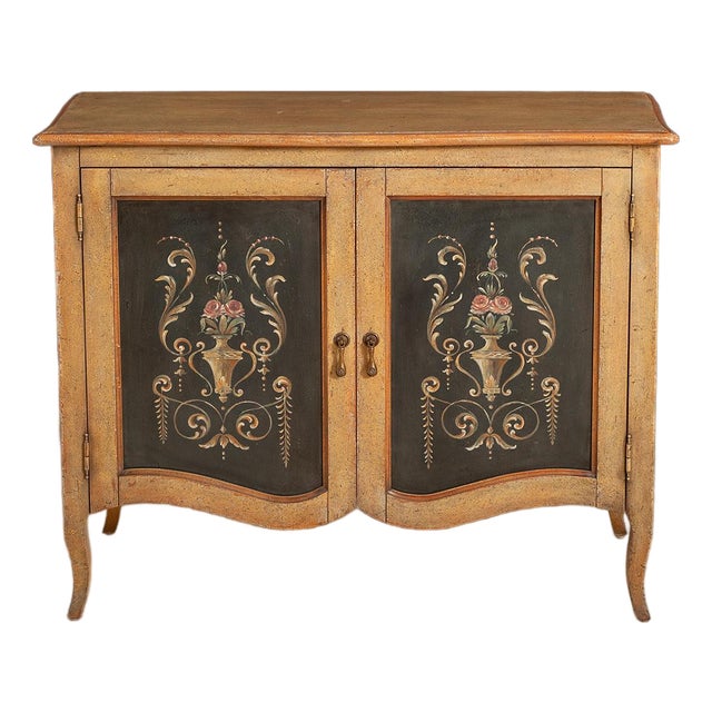 Handcrafted Italian Hand-Painted Two-Door Sideboard For Sale