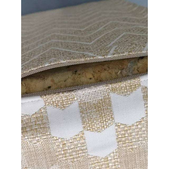 Beige Fabric Ottomans, Set of 2 For Sale - Image 10 of 12