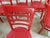 Red Dining Chairs - set of 8 For Sale In Los Angeles - Image 6 of 13