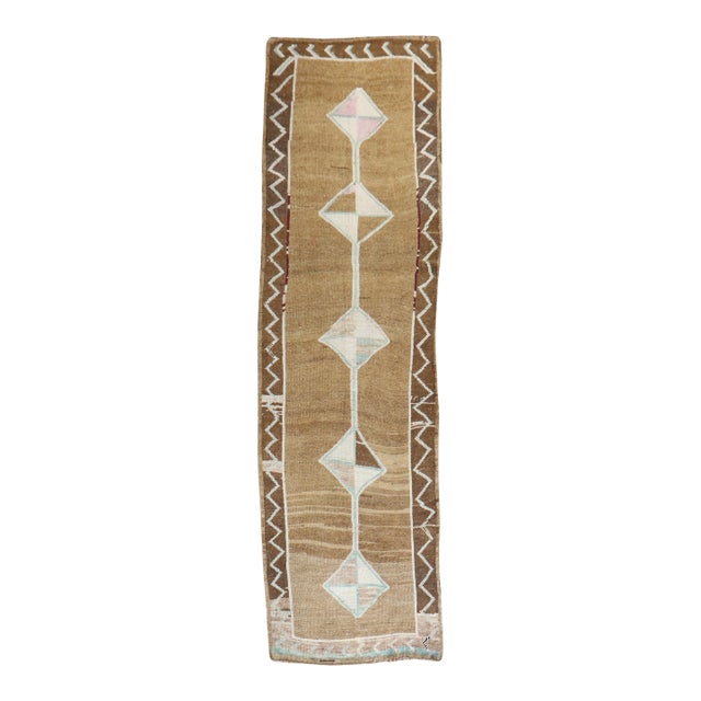 Vintage Zabihi Collection Tribal Turkish Runner - 3'4" x 11'6" For Sale