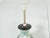 Vintage Ceramic floral turquoise chinoiserie style lamp base on a wooden pedestal. There is a floral and bird motif which...