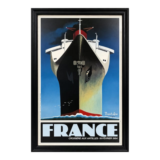 Ciganer - France, Croisière Aux Antilles, 1982 French Line Poster For Sale