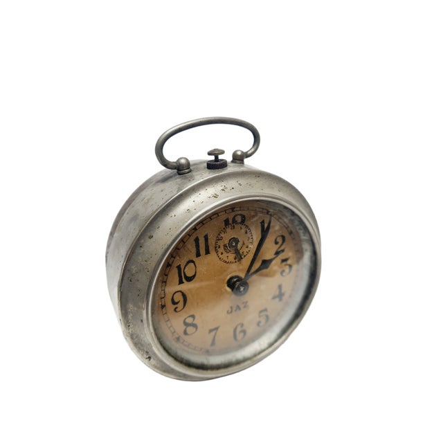 Metal Vintage French Clock from Jaz, 1930s For Sale - Image 7 of 15