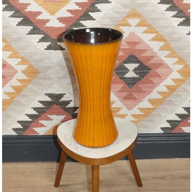 Model 5039-30 Orange Striped Ceramic Vase from Carstens Tönnieshof, 1970s For Sale - Image 4 of 10