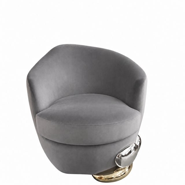 Vintage French Sculptural Capsule Lounge Chairs by Jean-Rémy Couradette, 2002, Set of 2 For Sale - Image 4 of 6