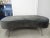 Large Italian Gio Ponti Style Curved Bench With Brass Legs For Sale - Image 9 of 10