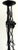 Antique French Art Nouveau Wrought Iron and Glass 4-Light Chandelier, 1930s For Sale - Image 4 of 14