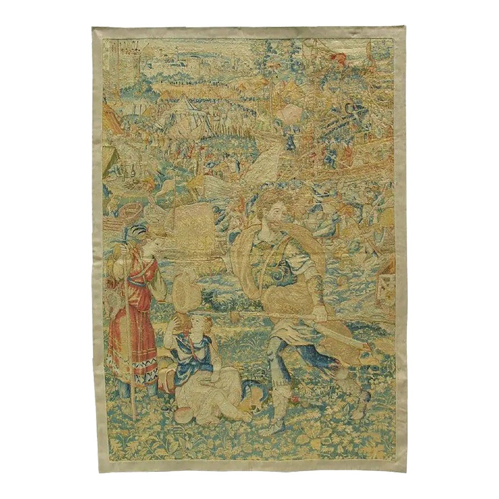 thumbnail image 2 of 16th Century Style Antique French Metallic Gold Jacquard Trim - 2cm, 5cm, 4cm Wide - Sold By Meter 2 of 5
