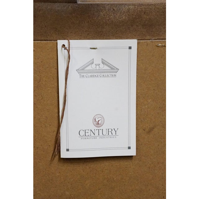 Brown Century Furniture Claridge Collection Solid Mahogany Traditional Style 56" Pierced Pediment Tri-View Mirror For Sale - Image 8 of 8