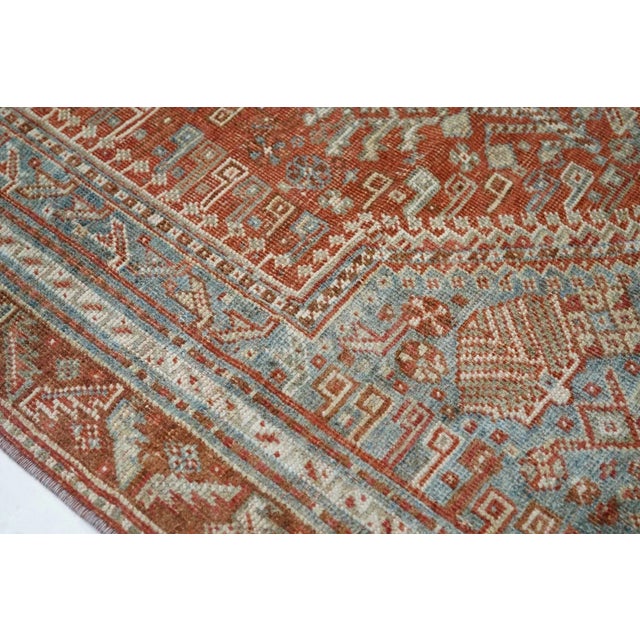 Gray Antique Qashqai Rug 5'2'' x 8'3'' For Sale - Image 8 of 12
