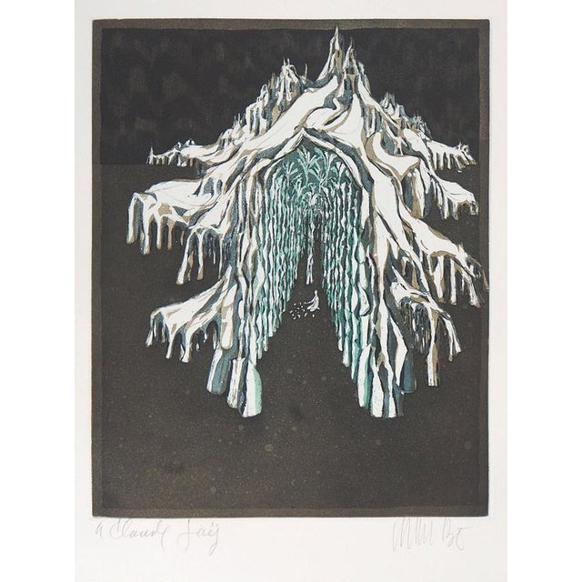 Lars bo the palace of the snow queen (frozen 6/10), 1969 original aquatint print signed in pencil by the artist on bfk...