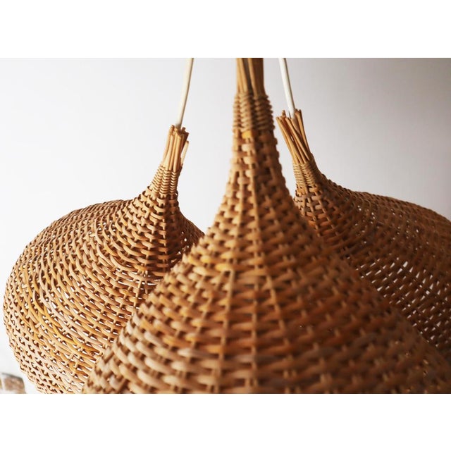 Mid-Century Modern Wicker Pendant Lamp, 1960s For Sale - Image 15 of 18