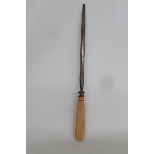Metal Butchers Steel Knife Sharpener Honing Rod Wood Grain Style Handle 5101b For Sale In Miami - Image 6 of 12