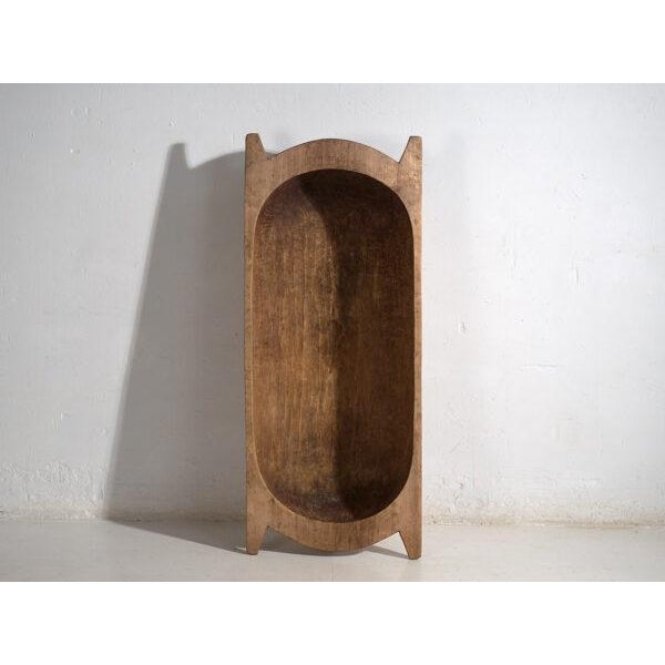 Wood Antique Carved Wooden Bowl For Sale - Image 7 of 9