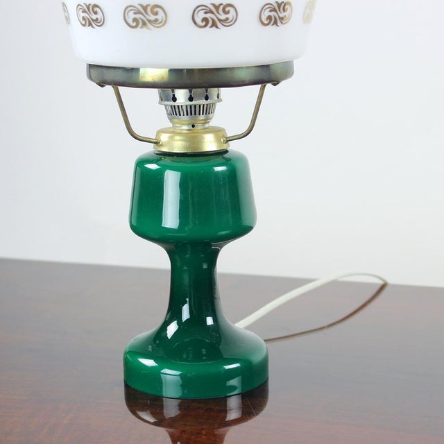 Vintage Ceramic & Glass Table Lamp from OPP Jihlava, 1950s For Sale - Image 13 of 14