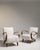 Art Deco 1930-1939 Czech Republic Warm Ivory Linen Pair Of Bentwood-Arm Lounge Chairs For Sale - Image 3 of 11