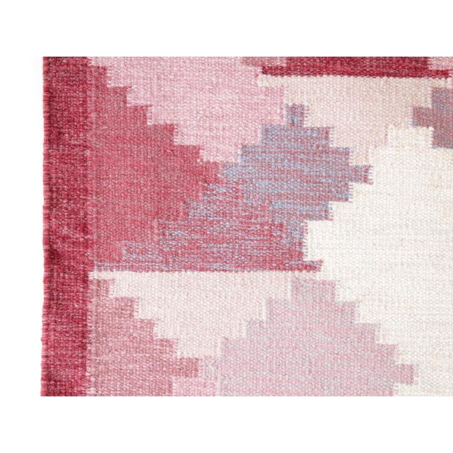 Vintage Swedish Rolakan Hand Woven Woolen Carpet by Anna Johanna Angstrom For Sale - Image 4 of 11