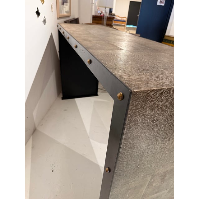 2010s Industrial Console Table (Walter E Smithe) For Sale - Image 5 of 10