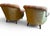 Red Pair of George Smith Style Tufted Club Chairs For Sale - Image 8 of 8