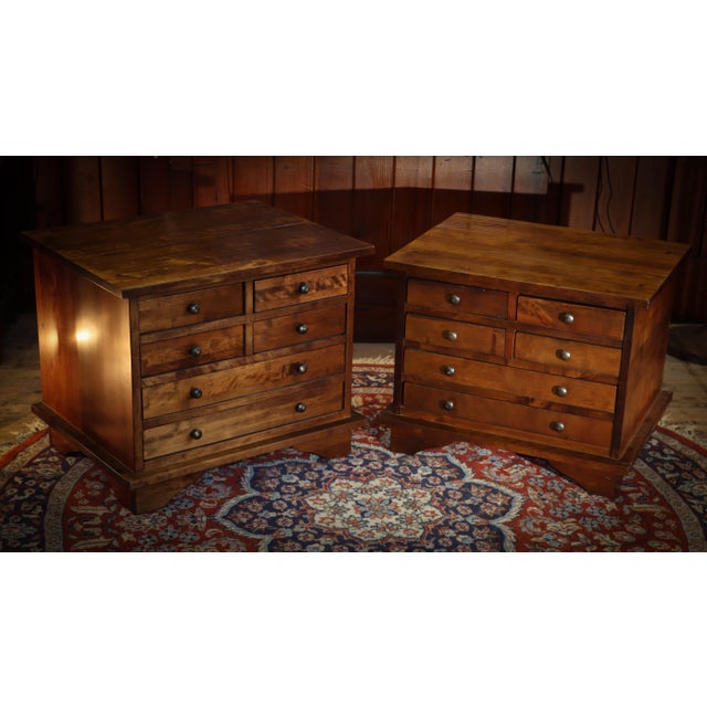 Early 21st Century Dark Chestnut Garrat 6-Drawer Bedside Tables from Laura Ashley, 2010s, Set of 2 For Sale - Image 5 of 15