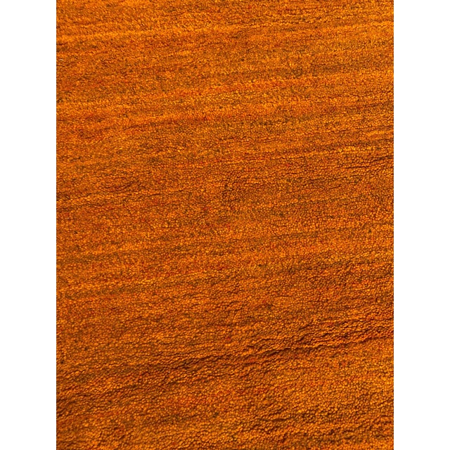 Rug in New Zealand Wool in Bright Orange and Red, 1980s For Sale - Image 3 of 5