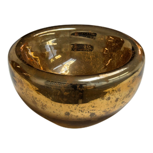 Amber Mercury Glass Decorative Bowl