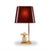 Gold French Table Lamp with Glass Fruit and Red Tole Shade, 1970s For Sale - Image 8 of 8