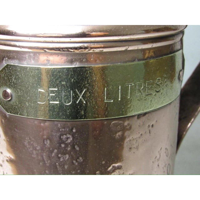 Metal French Polished Copper 2 Litre Jug For Sale - Image 7 of 17