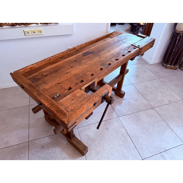 Antique German Workbench, 1890s For Sale - Image 12 of 16