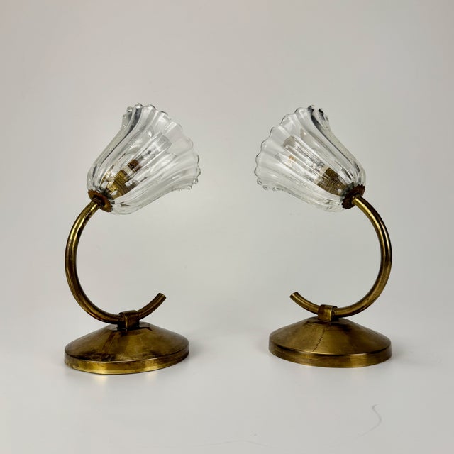 Ercole Barovier Clear Murano Glass Wall Lamps from Barovier & Toso, 1930s, Set of 2 For Sale - Image 4 of 11