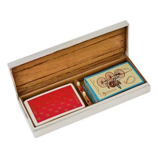 Vintage Vanderbilt Whitney Estate George VI Sterling Silver Cribbage Game Set For Sale