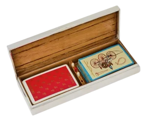 Vintage Vanderbilt Whitney Estate George VI Sterling Silver Cribbage Game Set